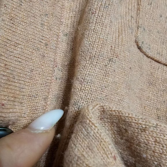 Club Monaco Salmon Pink Multi Fleck Buttons Pocket Cardigan Sweater size S - Picture 8 of 9